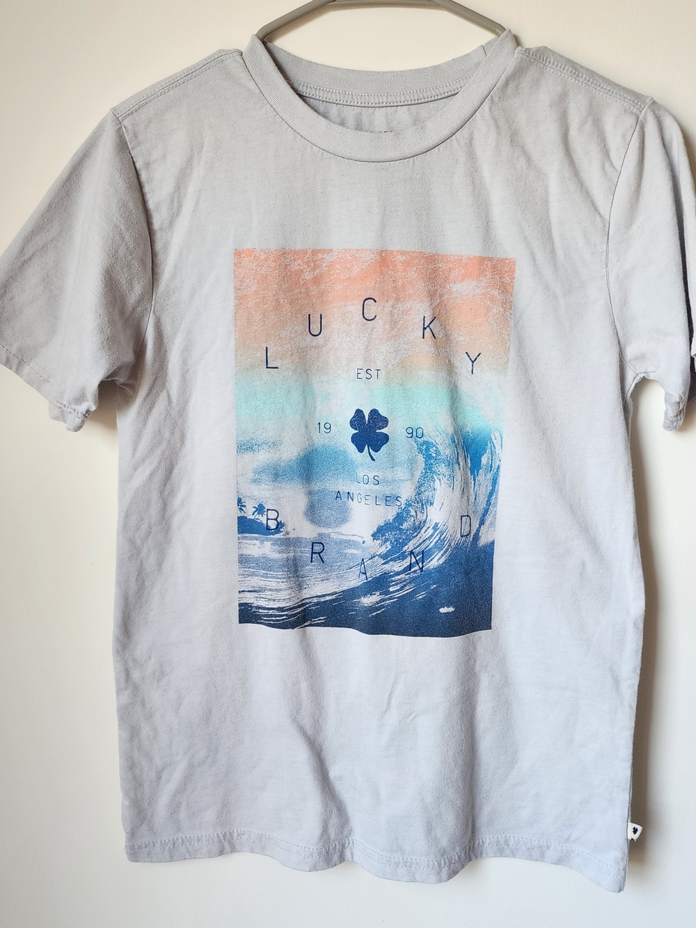 Lucky Brand Kids Graphic Tee - Light Blue Wave Print